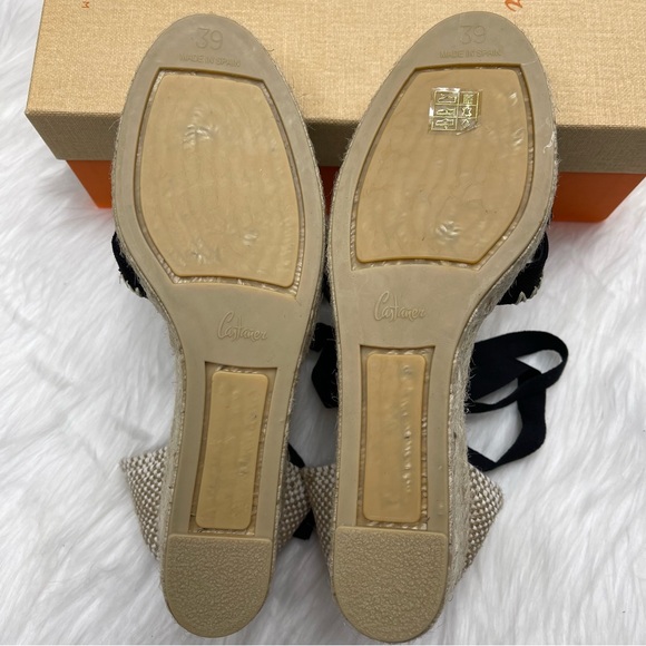 🆕 Castañer Cici Espadrille - Black, Tan & White - Picture 7 of 9